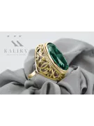 Vintage style Ring Emerald 14K Yellow gold vrc184y